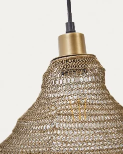 Kave Home Plafondlamp Sarraco Goudkleurig Metaal Ø58cm