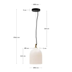 Kave Home Plafondlamp Shenli Albast Ø15cm