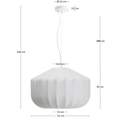 Kave Home Plafondlamp Somar Vezels en Stalen Staven Ø51cm