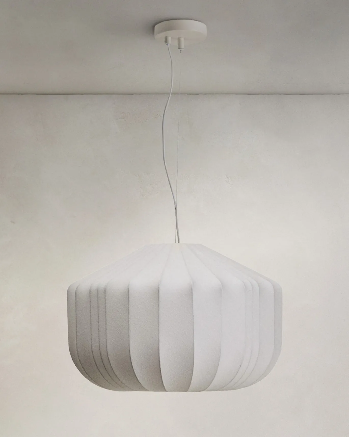 Kave Home Plafondlamp Somar Vezels en Stalen Staven Ø51cm