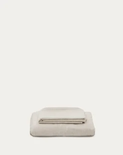 Kave Home Poefhoes Anarela Linnen 80x80cm