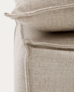 Kave Home Poefhoes Anarela Linnen 80x80cm
