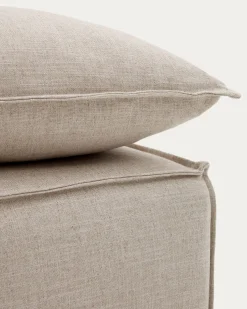 Kave Home Poefhoes Anarela Linnen 80x80cm