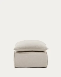 Kave Home Poefhoes Anarela Linnen 80x80cm
