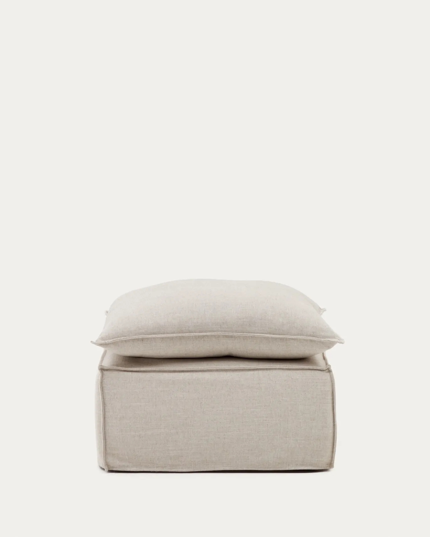 Kave Home Poefhoes Anarela Linnen 80x80cm