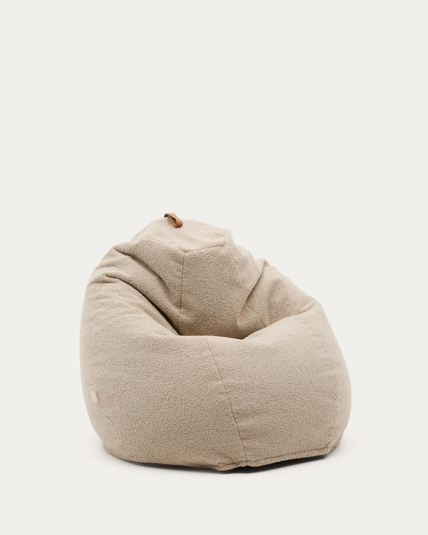 Kave Home Poef Vicka Beige Bouclé Ø70cm