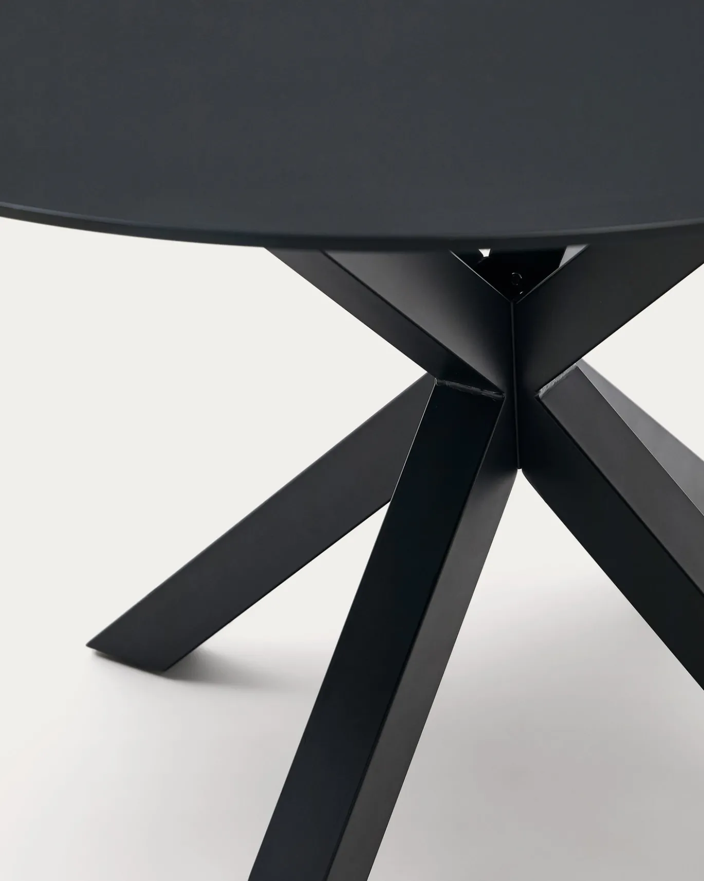 Kave Home Ronde Glazen Tafel Argo Zwart Ø120cm