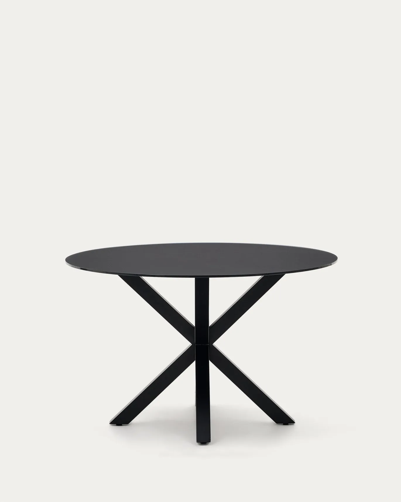 Kave Home Ronde Glazen Tafel Argo Zwart Ø120cm