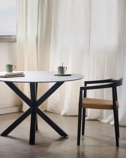 Kave Home Ronde Glazen Tafel Argo Zwart Ø120cm