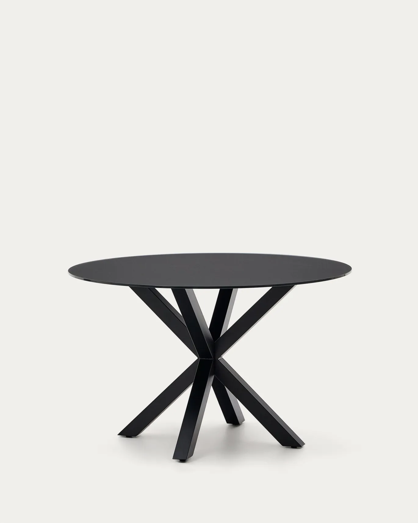 Kave Home Ronde Glazen Tafel Argo Zwart Ø120cm