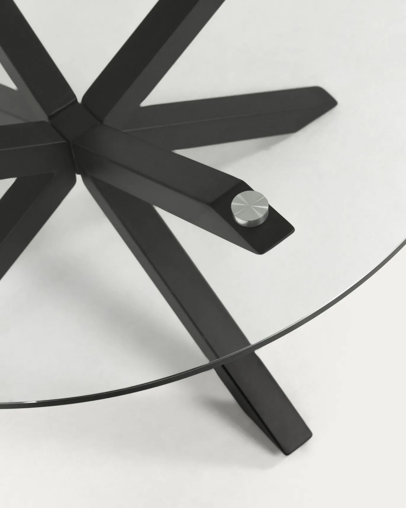 Kave Home Ronde Glazen Tafel Argo Zwart Ø119cm