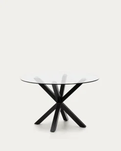 Kave Home Ronde Glazen Tafel Argo Zwart Ø119cm