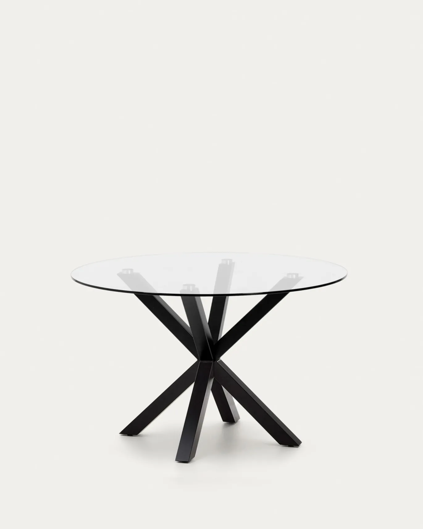 Kave Home Ronde Glazen Tafel Argo Zwart Ø119cm