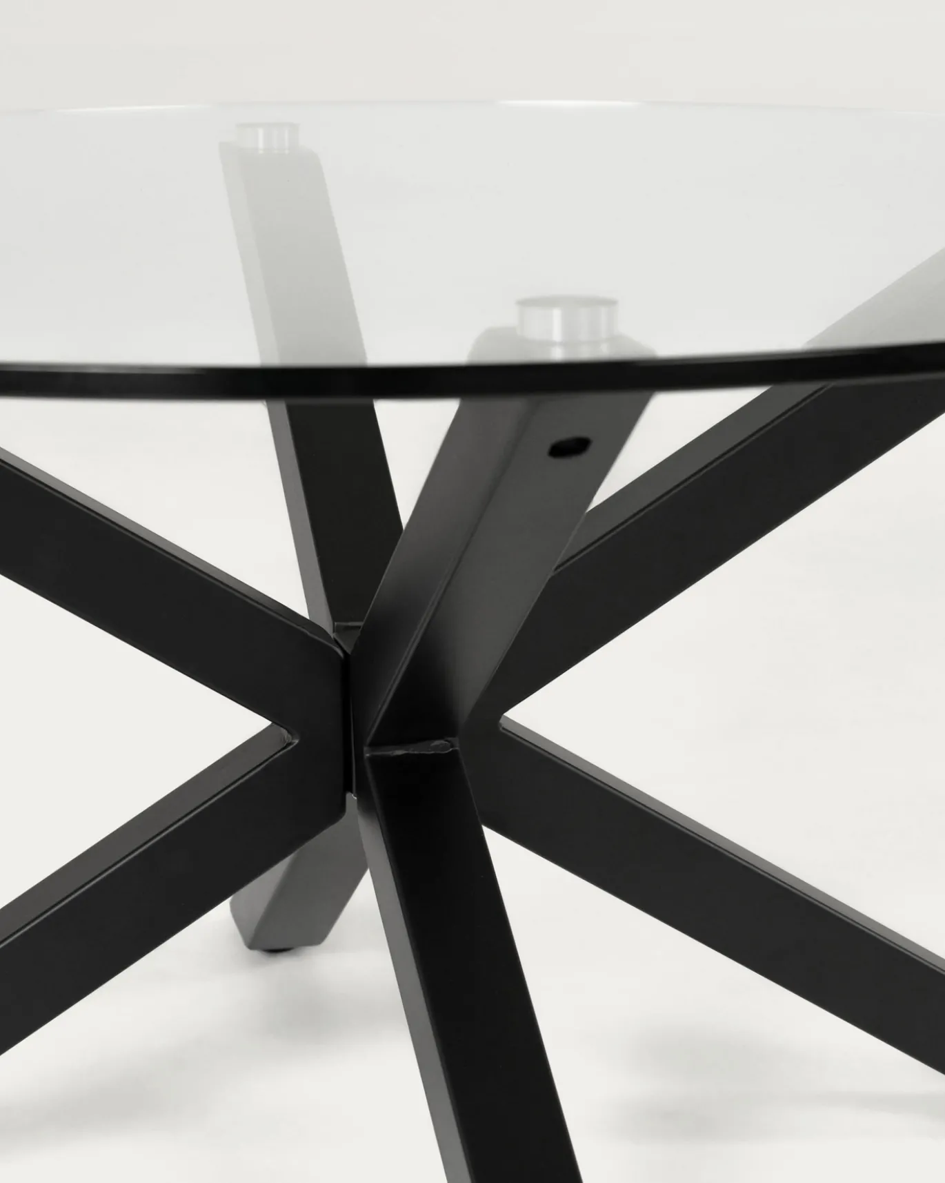 Kave Home Ronde Glazen Tafel Argo Zwart Ø119cm