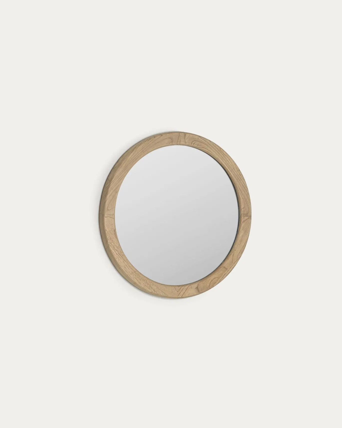 Kave Home Ronde Spiegel Aluin Hout Mindi Ø50cm