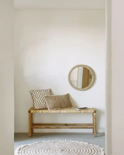 Kave Home Ronde Spiegel Aluin Hout Mindi Ø50cm