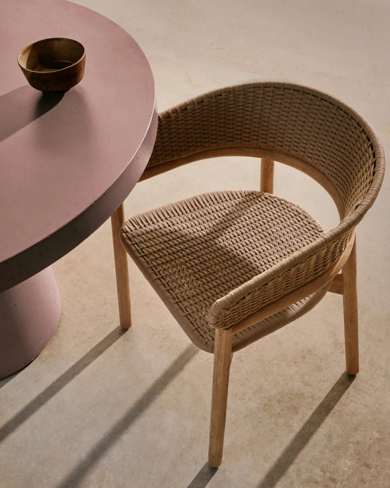 Kave Home Ronde Tafel Aiguablava Terracotta cement Ø120cm