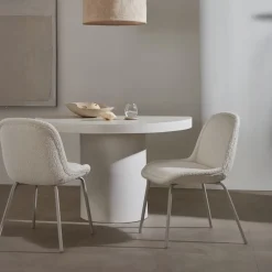 Kave Home Ronde Tafel Aiguablava Wit Cement Ø120cm