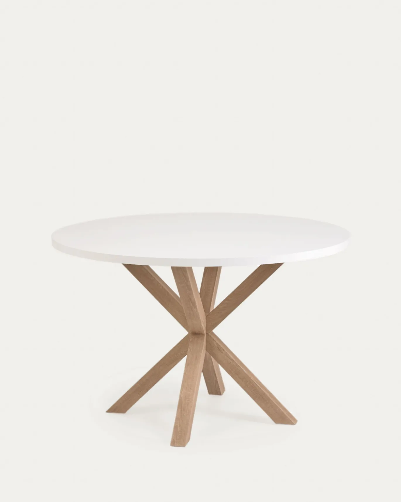Kave Home Ronde Tafel Argo Wit Melamine Houteffect Ø120cm