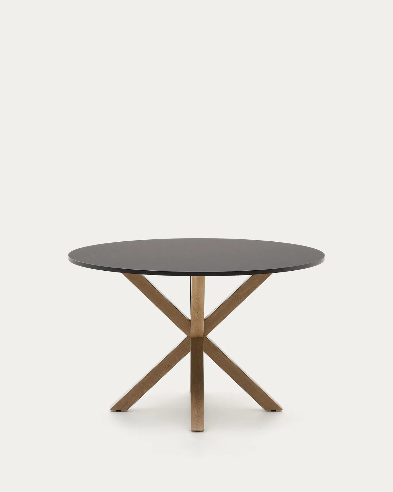 Kave Home Ronde Tafel Argo Zwartgelakt Mdf Houteffect Ø120cm