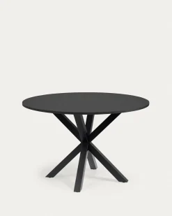Kave Home Ronde Tafel Argo Zwartgelakt Mdf Ø120cm