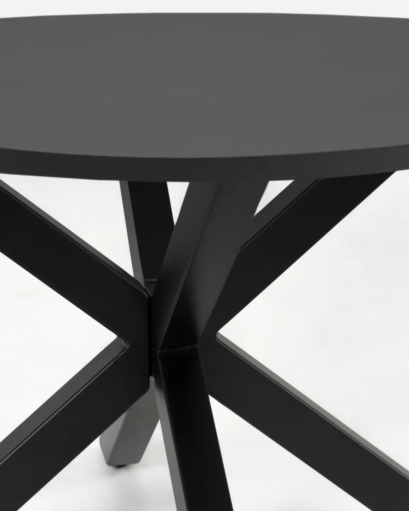 Kave Home Ronde Tafel Argo Zwartgelakt Mdf Ø120cm