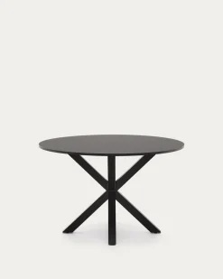 Kave Home Ronde Tafel Argo Zwartgelakt Mdf Ø120cm