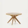 Kave Home Ronde Tafel Julieta Beige Polybeton En Acaciahout Ø120cm