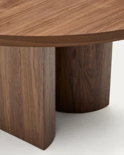 Kave Home Ronde Tafel Nealy Walnootfineer Donkere Afwerking Ø150cm