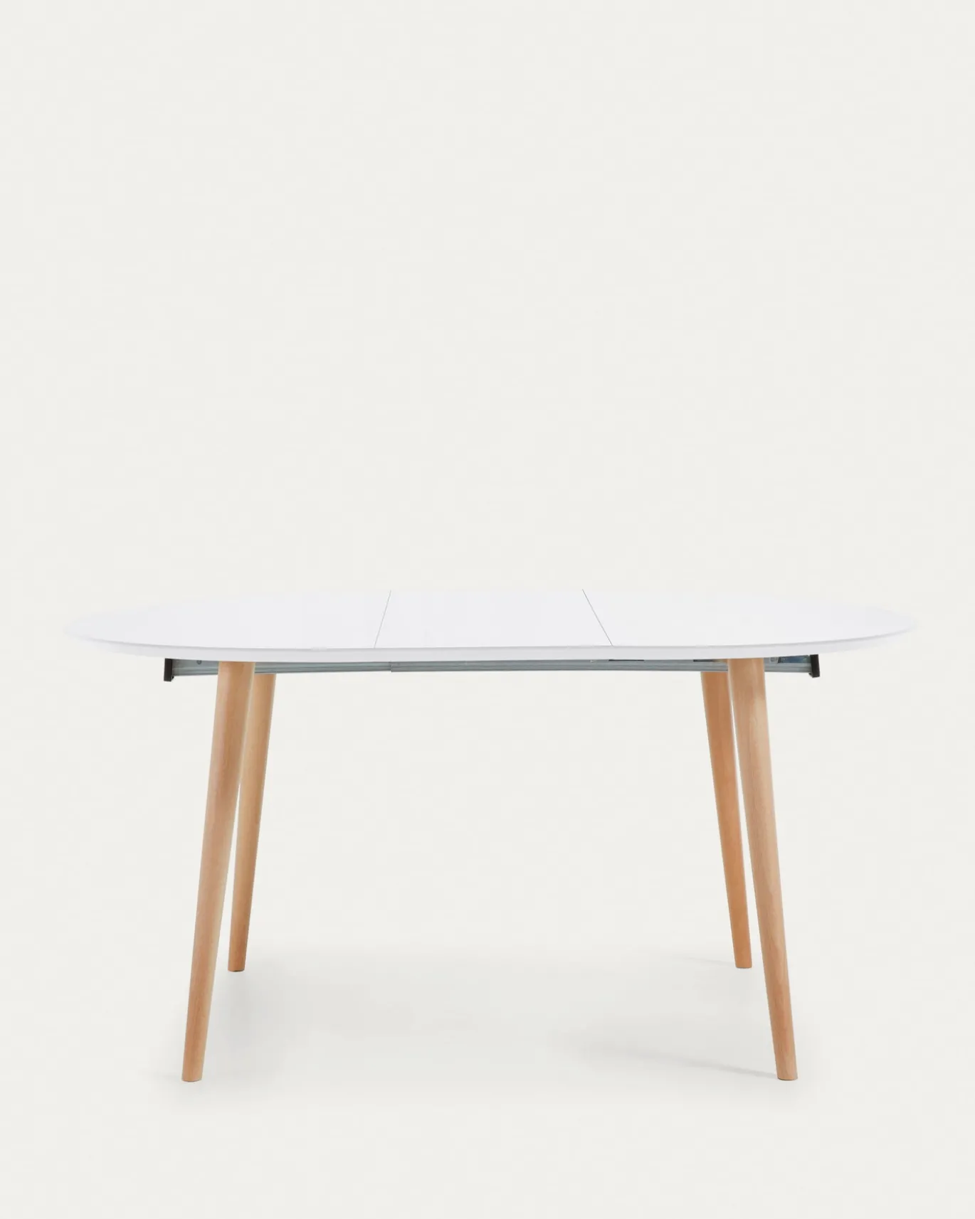 Kave Home Ronde Uitschuifbare Tafel Oqui Wit Ø120-200cm