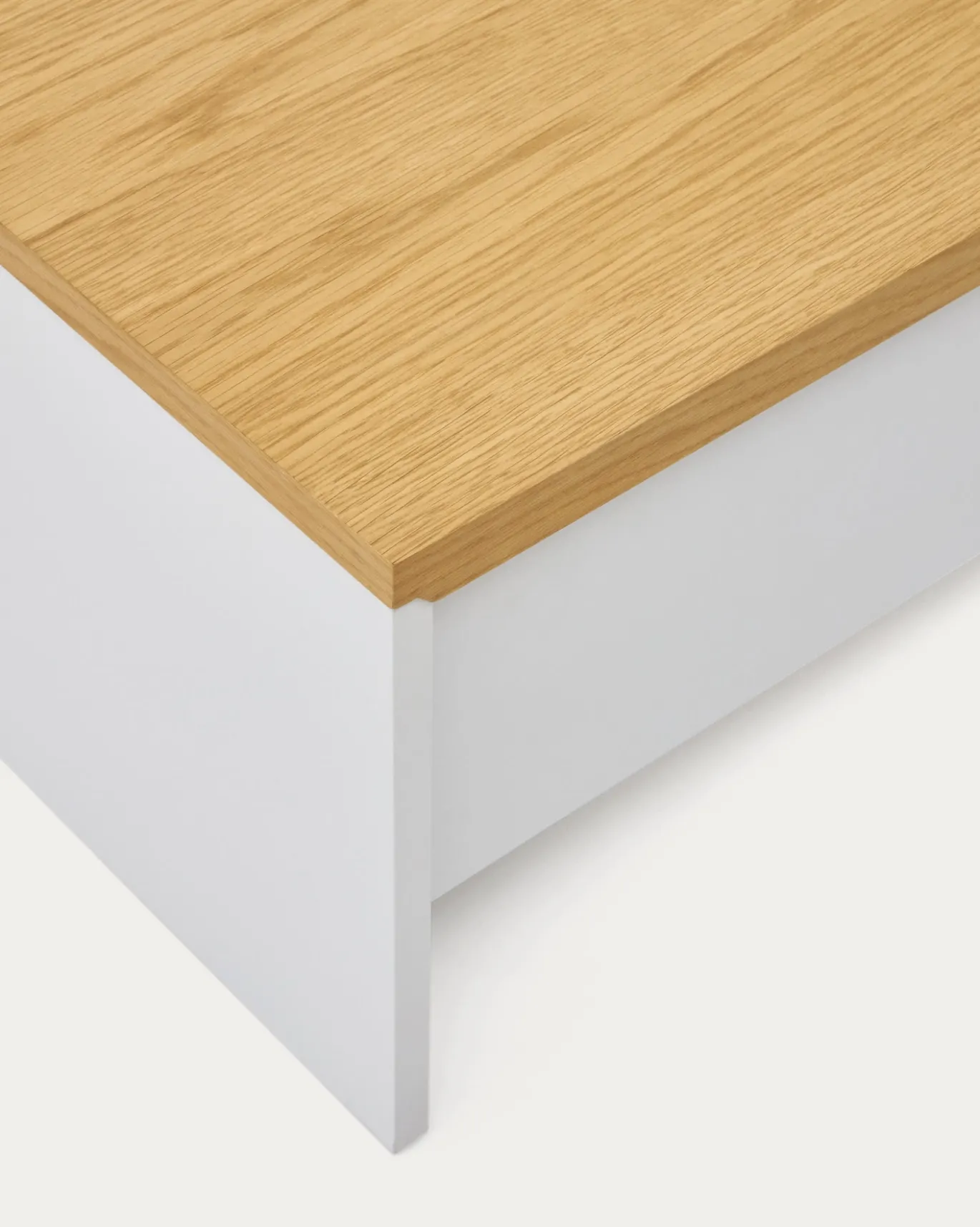 Kave Home Salontafel Abilen Eikenfineer Wit 110x60cm