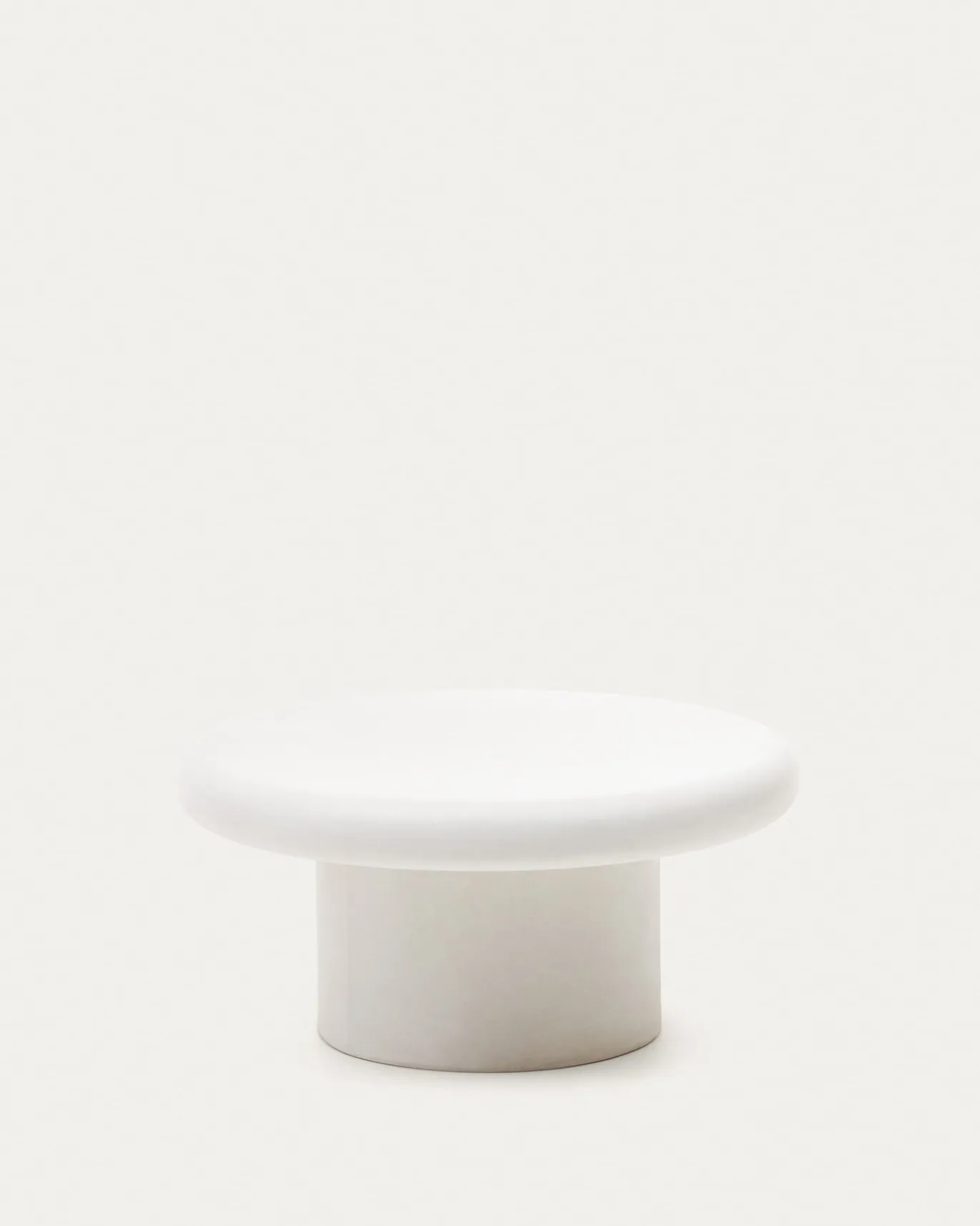 Kave Home Salontafel Addaia Wit Cement Ø90cm
