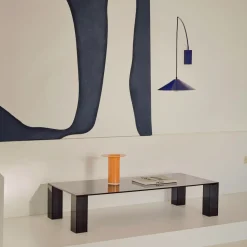 Kave Home Salontafel Adularia Glas Donkergrijs 140cm