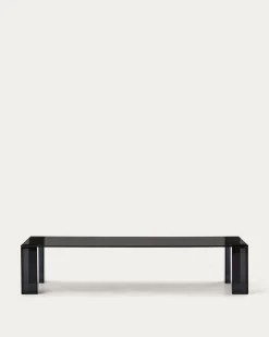 Kave Home Salontafel Adularia Glas Donkergrijs 140cm