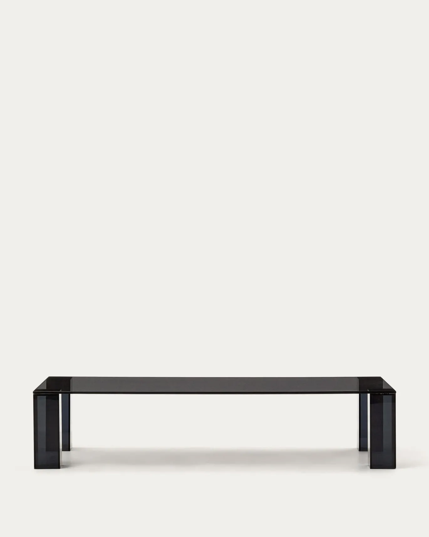 Kave Home Salontafel Adularia Glas Donkergrijs 140cm