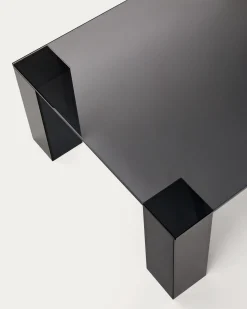Kave Home Salontafel Adularia Glas Donkergrijs 140cm