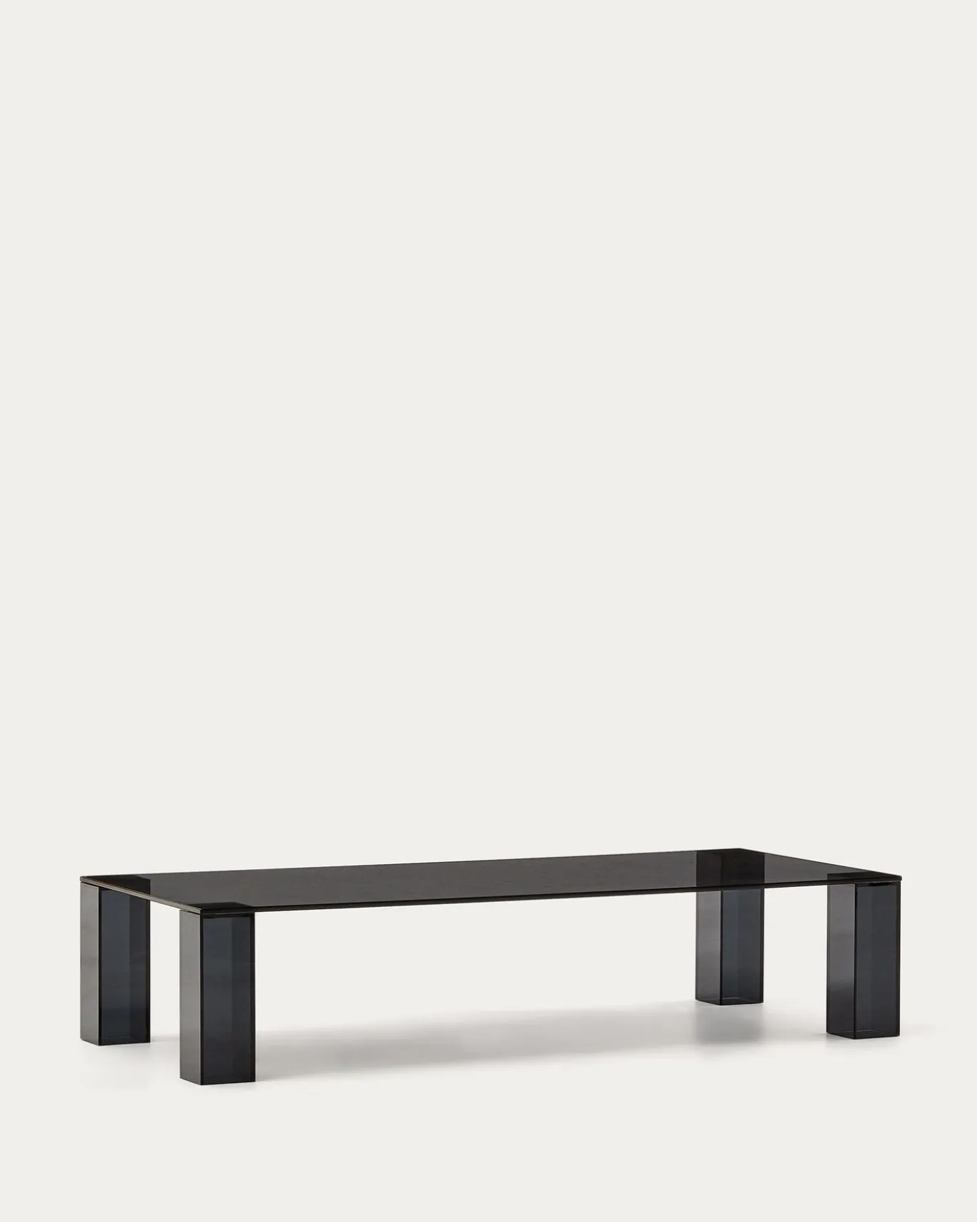 Kave Home Salontafel Adularia Glas Donkergrijs 140cm