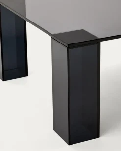 Kave Home Salontafel Adularia Glas Donkergrijs 140cm