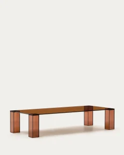 Kave Home Salontafel Adularia Glas Bruin 140cm