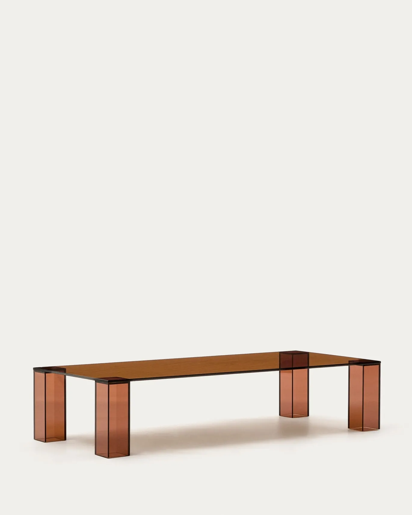 Kave Home Salontafel Adularia Glas Bruin 140cm