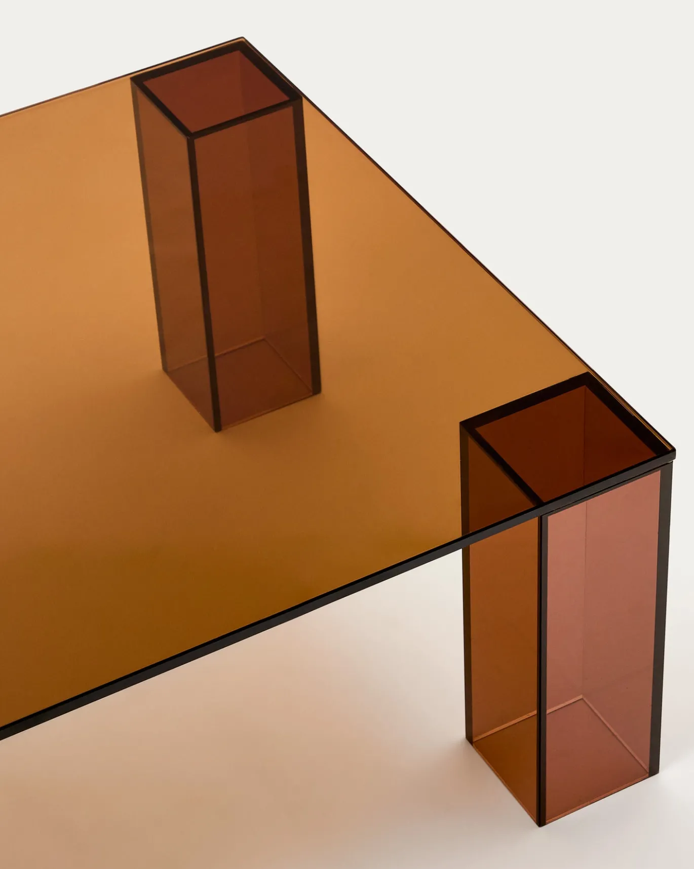 Kave Home Salontafel Adularia Glas Bruin 140cm