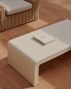 Kave Home Salontafel Aiguablava Wit Cement 135x65cm