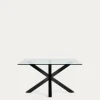 Kave Home Salontafel Argo Glas Zwart 130x70cm
