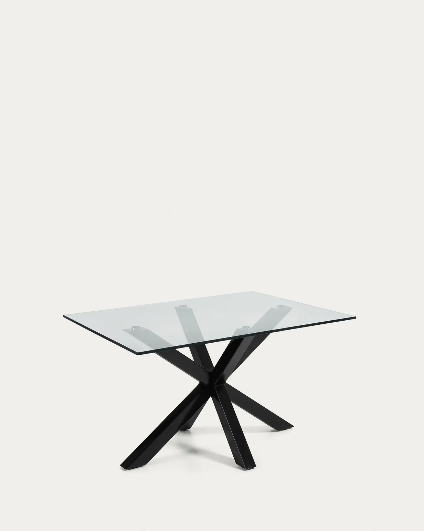 Kave Home Salontafel Argo Glas Zwart 130x70cm