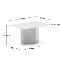 Kave Home Salontafel Arvin Grijs 70cm