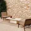 Kave Home Salontafel Drasi Cement met Travertijneffect 140x70cm