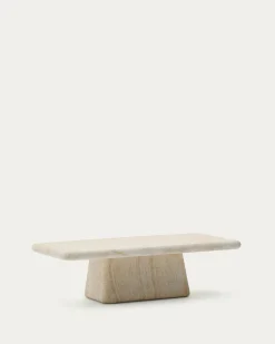 Kave Home Salontafel Drasi Cement met Travertijneffect 140x70cm