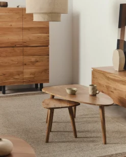 Kave Home Salontafel Duvani Acaciahout Naturel Ø110x60cm
