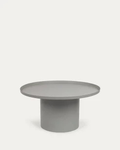 Kave Home Salontafel Fleksa Rond Grijs Metaal Ø72cm