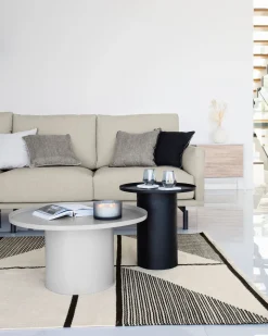 Kave Home Salontafel Fleksa Rond Grijs Metaal Ø72cm
